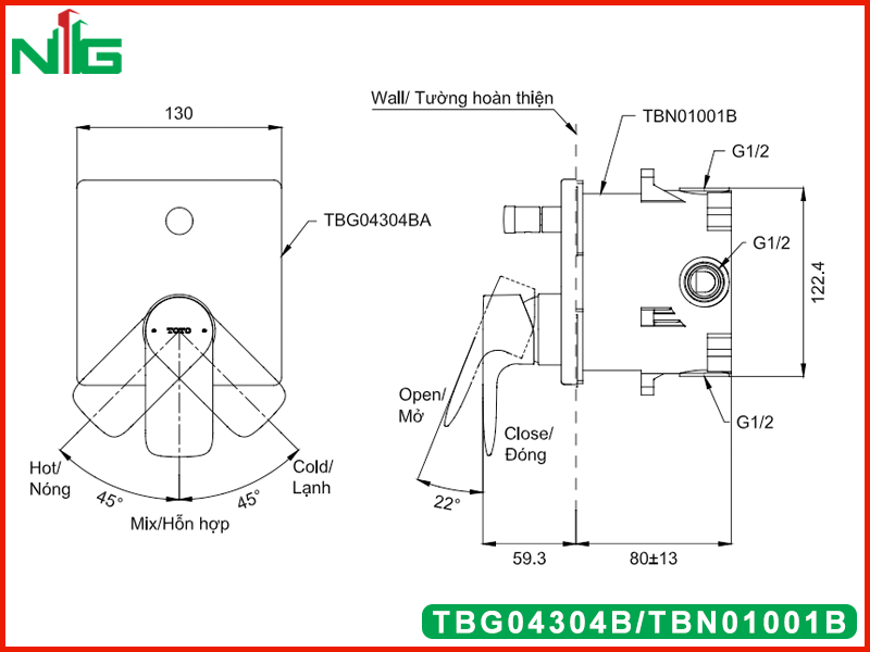 ban-ve-ky-thuat-bo-tron-nong-lanh-am-tuong-toto-TBG04304B-TBN01001B