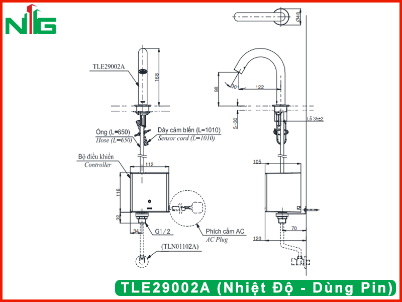 ban-ve-ky-thuat-voi-lavabo-cam-ung-toto-TLE29002A-(Nhiệt-Độ-Dùng-Pin)