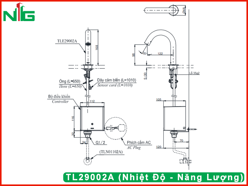 ban-ve-ky-thuat-voi-lavabo-cam-ung-toto-TLE29002A (Nhiệt Độ - Năng Lượng)