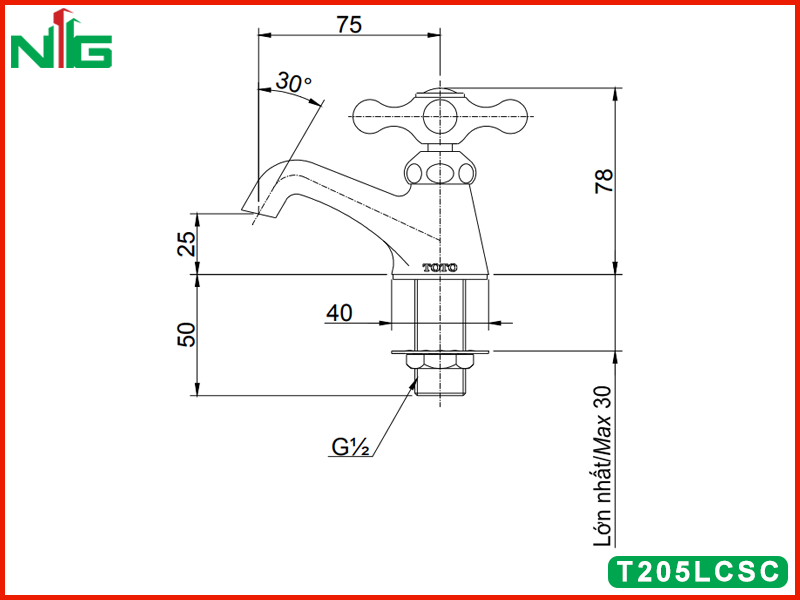 ban-ve-ky-thuat-voi-lavabo-lanh-toto-T205LCSC