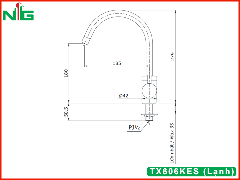 ban-ve-ky-thuat-voi-rua-bat-toto-TX606KES (Lạnh)